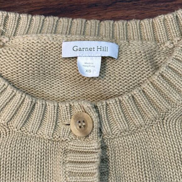 Garnet Hill Women's Button Front Crew Neck Knit Sweater Size XS - Picture 3 of 8